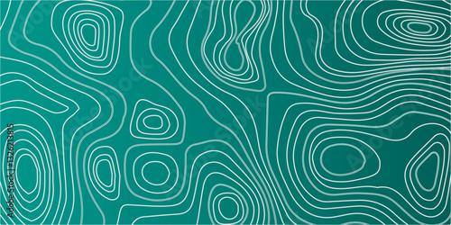 Mountain Relief and Geographic Contour Mapping Combined with Artistic Abstract Wave Curves for a Unique Topographic Design Concept

