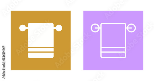 Bath Towels Icon Design