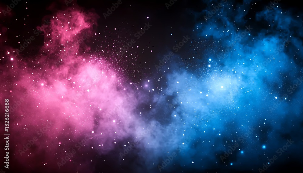 Fototapeta premium Cosmic Nebula for Pink Blue Starscape.
