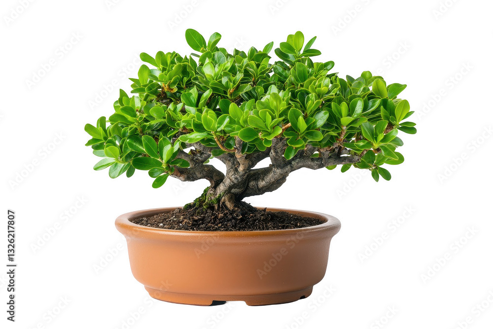 Beautiful bonsai tree with lush green leaves in a brown clay pot, perfect for home decor or indoor gardening enthusiasts, showcasing delicate branches and vibrant foliage Beautiful bonsai tree with lush green leaves in a brown clay pot, perfect for home decor or indoor gardening enthusiasts, showcasing delicate branches and vibrant foliage