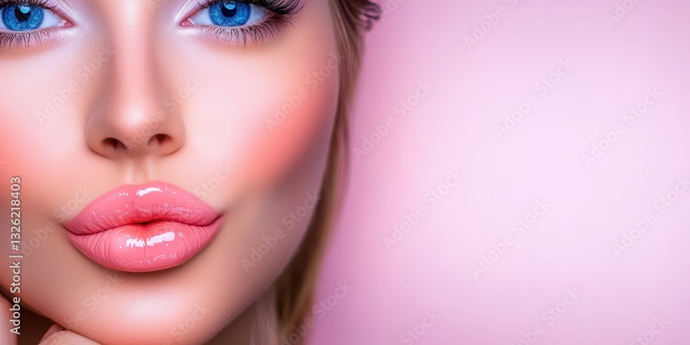 Fototapeta premium Lip gloss banner