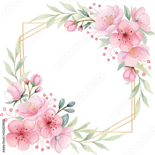 Floral watercolor wedding invitation design