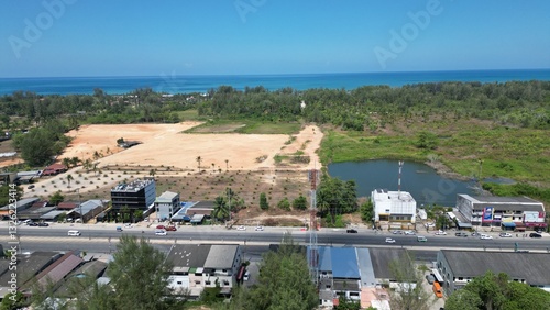 Tropical Beach Resort Aerial View