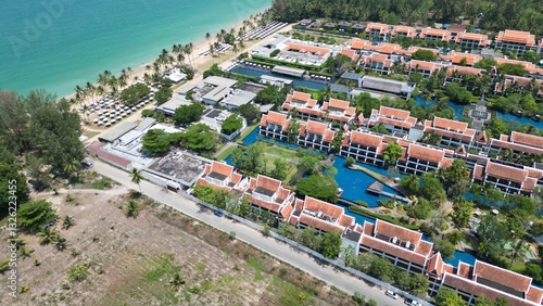 Tropical Beach Resort Aerial View