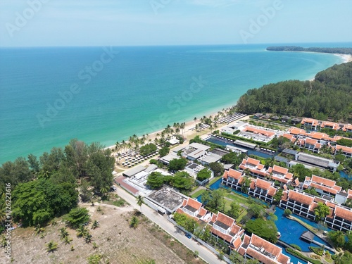 Tropical Beach Resort Aerial View