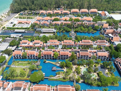 Tropical Beach Resort Aerial View