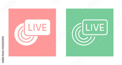 Live Broadcast Icon Design