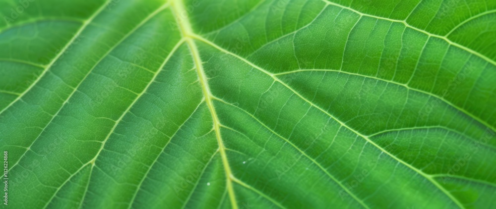 Macro view of green leaf veins, ribbed structure with vivid light and dark green tones, smooth surface texture, detailed botanical pattern, close-up natural leaf, soft lighting, tranquil organic natur Macro view of green leaf veins, ribbed structure with vivid light and dark green tones, smooth surface texture, detailed botanical pattern, close-up natural leaf, soft lighting, tranquil organic natur