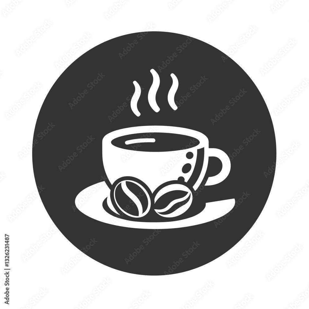 Coffee Cup 35 - Logo Icon BW-01 Coffee Cup 35 - Logo Icon BW-01