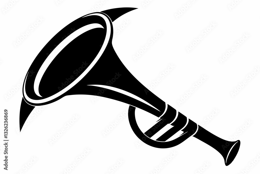 crumhorn line art silhouette vector illustration crumhorn line art silhouette vector illustration