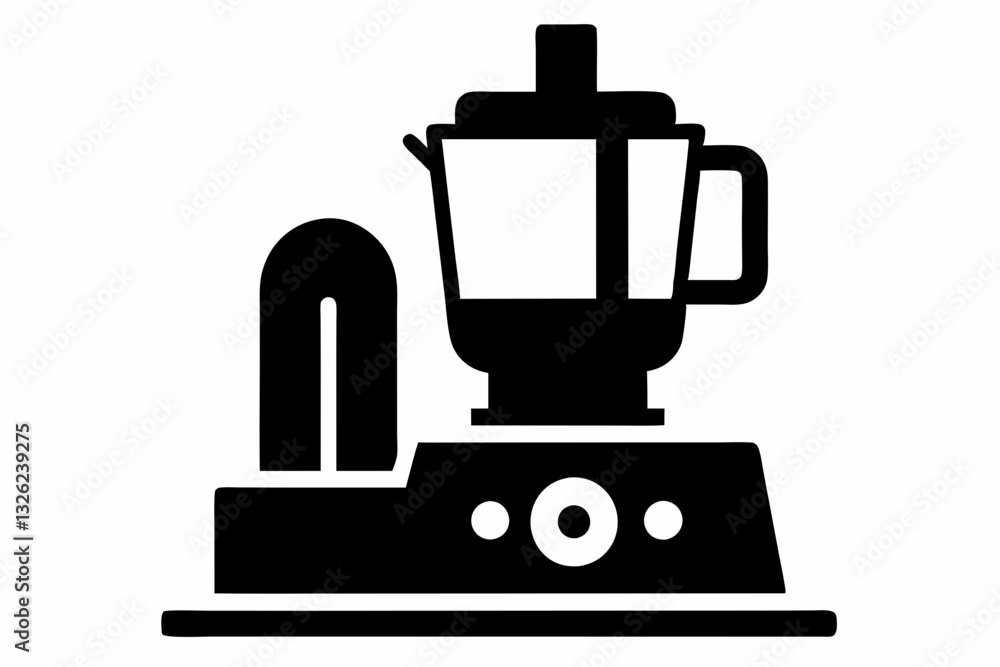 food processor line art silhouette vector illustration food processor line art silhouette vector illustration