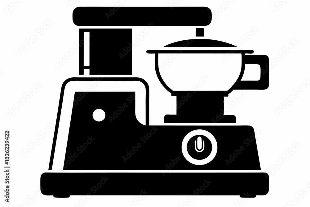 Fototapeta premium food processor line art silhouette vector illustration