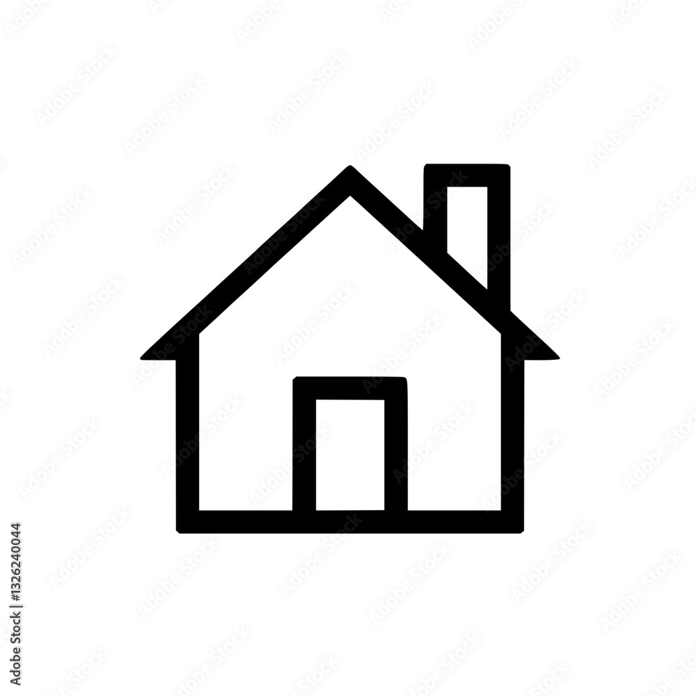 A minimalist and house icon Perfect for representing home real estate or residential spaces in a simple universal way A minimalist and house icon Perfect for representing home real estate or residential spaces in a simple universal way
