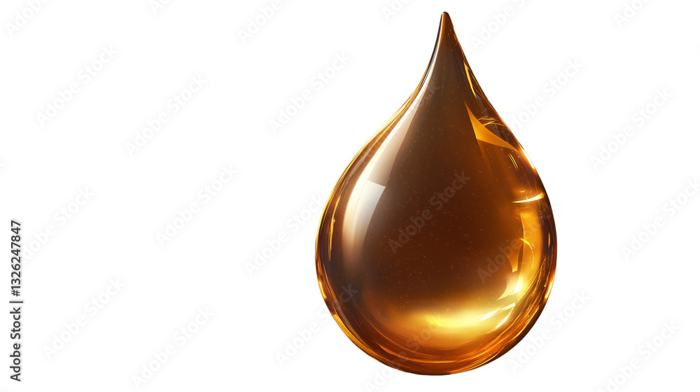 Glowing facial oil drop, honey-colored liquid with soft shimmer, ultra-detailed light reflections, isolated on a transparent background Glowing facial oil drop, honey-colored liquid with soft shimmer, ultra-detailed light reflections, isolated on a transparent background