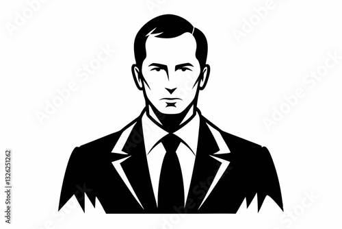 businessman line art silhouette vector illustration