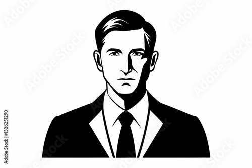 businessman line art silhouette vector illustration