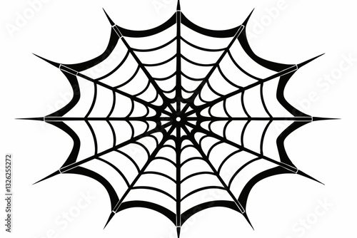 ntricate web spun by a spider line art silhouette vector illustration