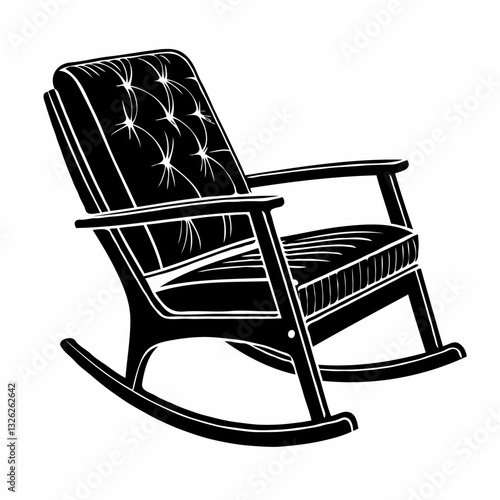 rocking chair on white background