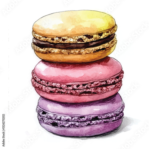 watercolor of cake 
