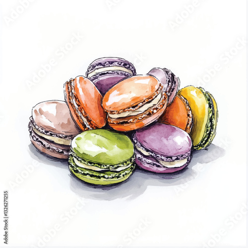 watercolor of cake 
