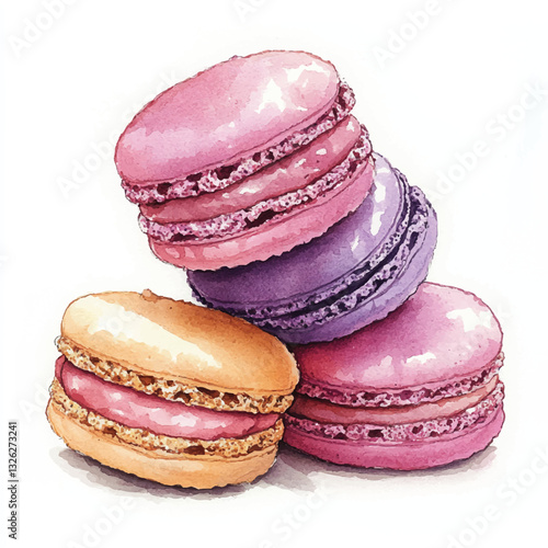 watercolor of cake 
