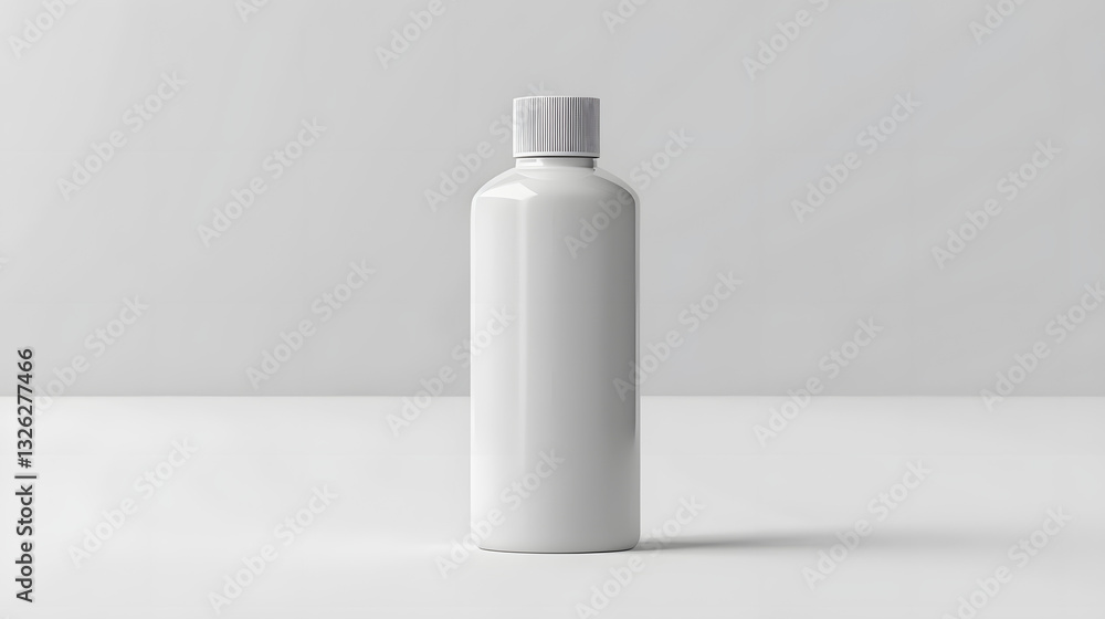 Mockup bottles made of white plastic, designed for cosmetic products such as soap, shampoo, and lotion, elegantly displayed against a clean white background. Mockup bottles made of white plastic, designed for cosmetic products such as soap, shampoo, and lotion, elegantly displayed against a clean white background.