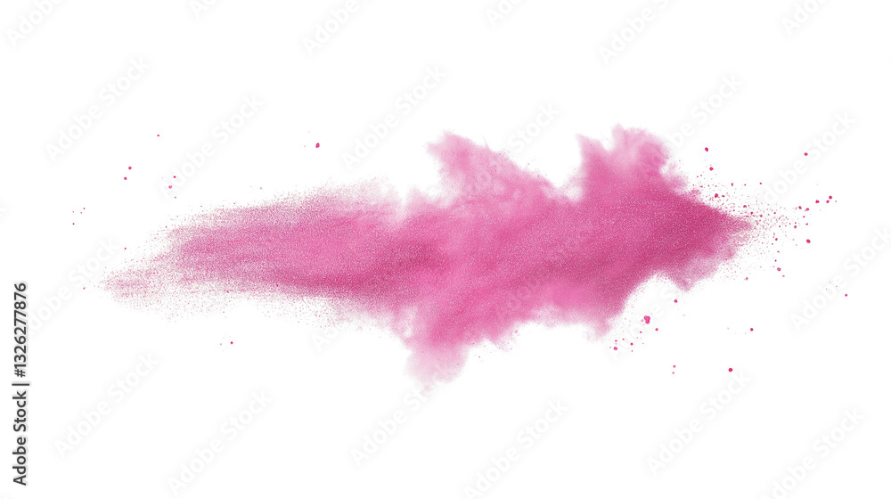 Soft pink blush powder stroke with delicate gradient effect, ultra-realistic cosmetic texture with fine dust particles, isolated on a white background, PNG format Soft pink blush powder stroke with delicate gradient effect, ultra-realistic cosmetic texture with fine dust particles, isolated on a white background, PNG format