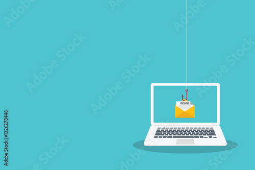 Email / envelope spam. Virus, malware, email fraud, e-mail spam, phishing scam, hacker attack concept. Vector illustration	