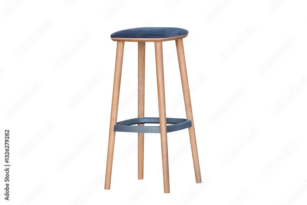 wooden bar stool isolated on white background. modern interior wooden bar stool isolated on white background. modern interior