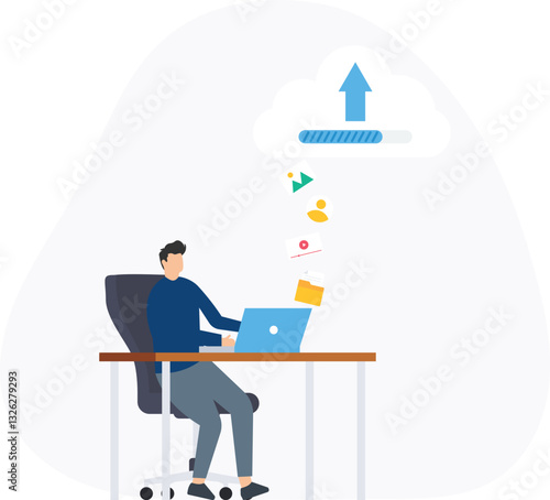 Cloud uploading or file transfer, cloud storage or data backup, secure upload or file sharing, file synchronization or cloud access, upload speed or data encryption, cloud platform or file management,