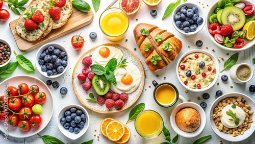 Wallpaper Mural Holy Brunch: Organic & Natural Food Flat Lay, Macro Close-up Torontodigital.ca