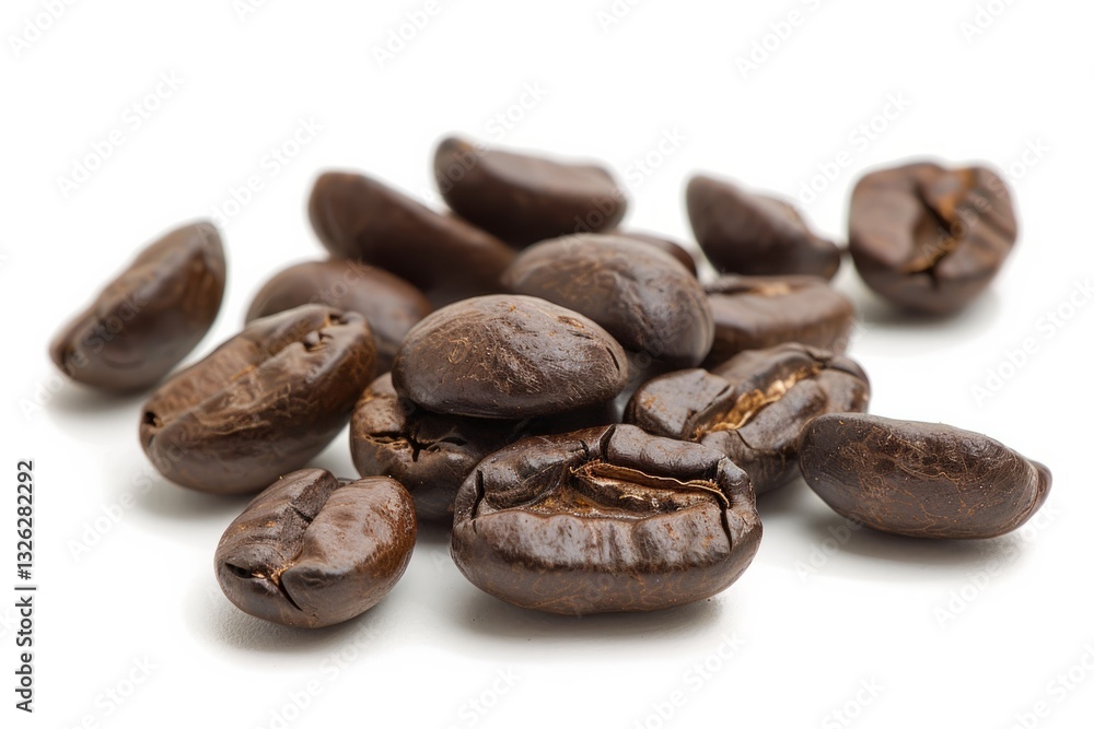 Obraz premium Coffee beans on white background. AI generated