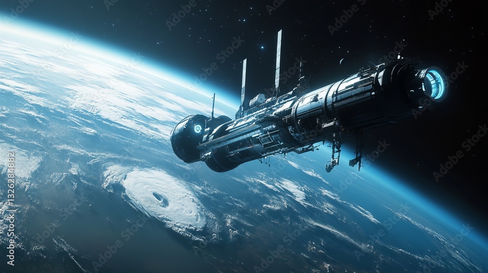 custom made wallpaper toronto digitalSpace Futuristic Image Moment Text Station Orbiting