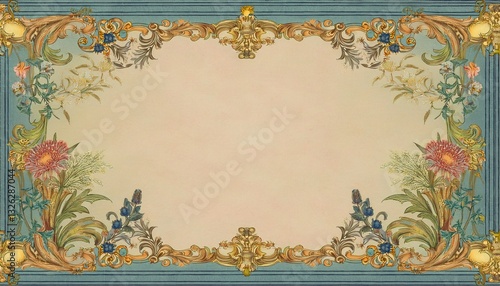 Luxury vintage floral invitation card design for wedding, poster, birthday party