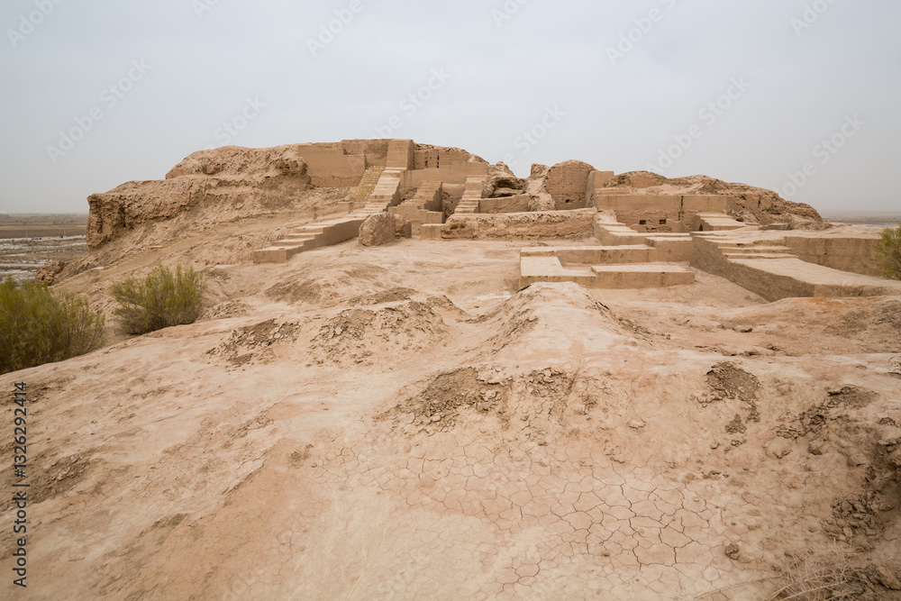 Fototapeta premium Ruins of ancient Toprak-Kala fortress
