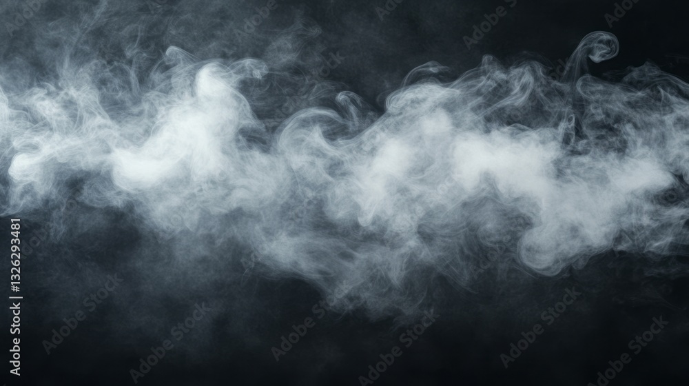 Naklejka premium a cloud of smoke against a black background.