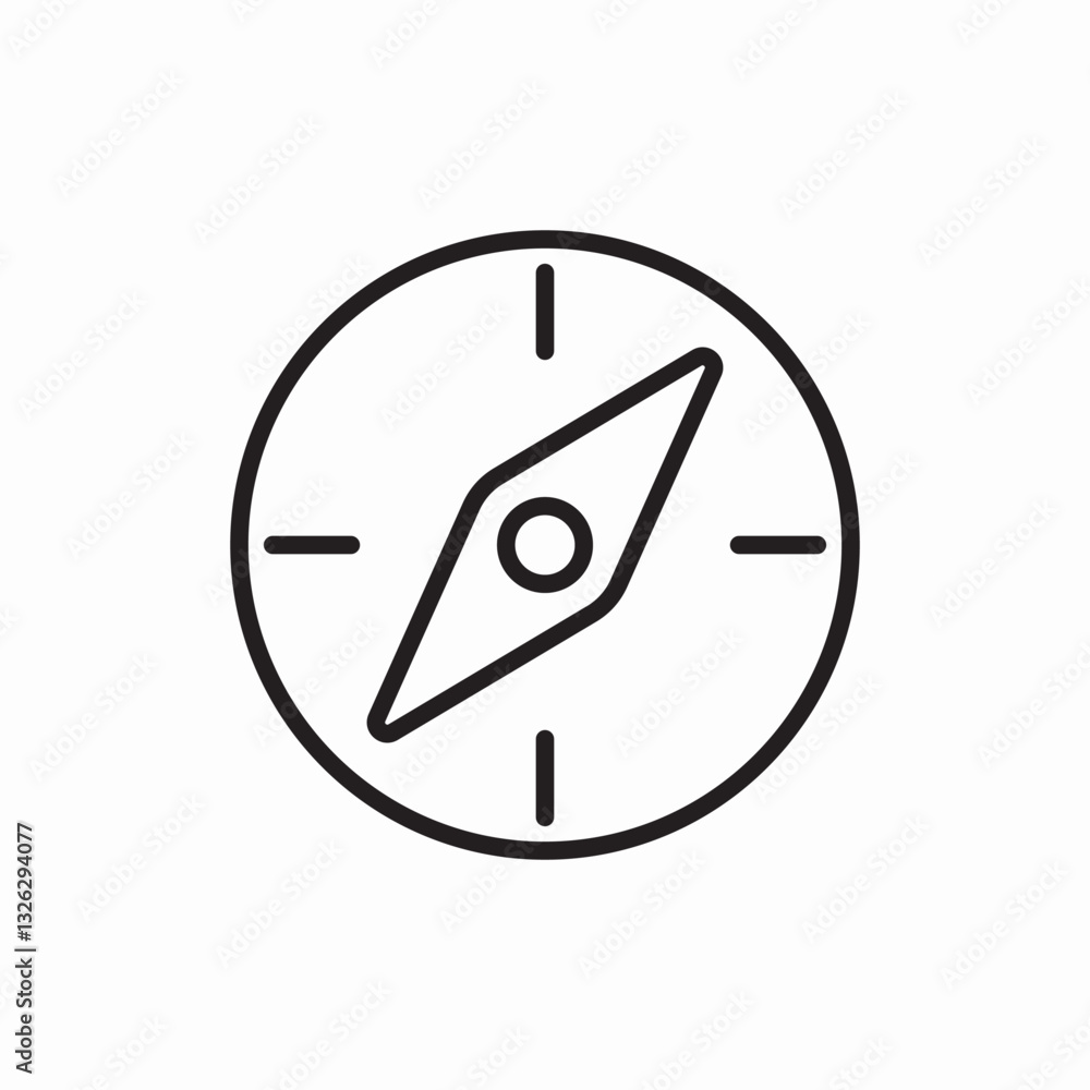 Navigation compass direction icon vector sign Navigation compass direction icon vector sign