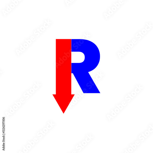 Free Download R red and blue arrows - GFXLoad