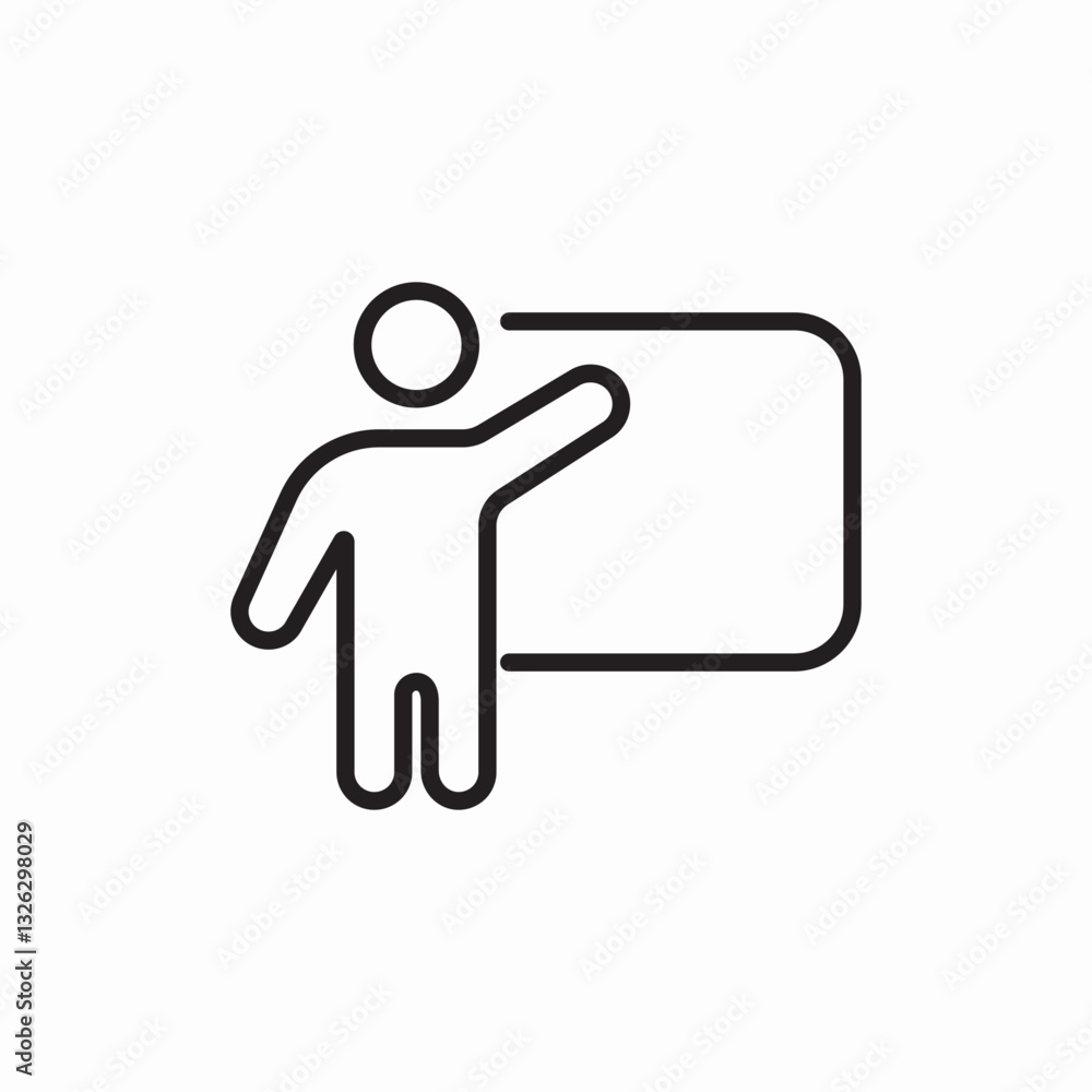 Presentation teaching education icon vector sign Presentation teaching education icon vector sign