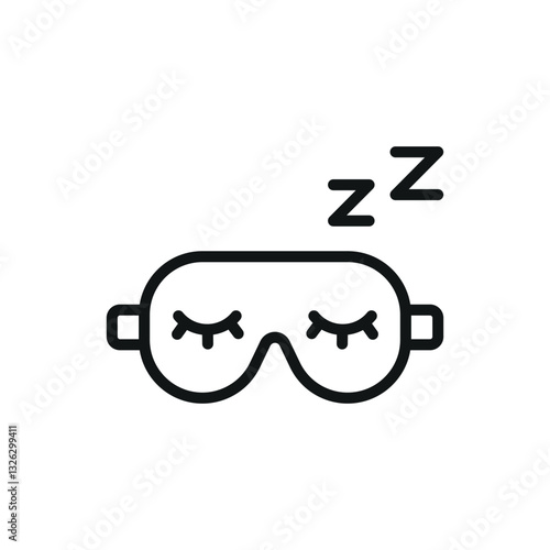 Sleep mask icon represents the importance of rest and sleep for overall well-being, perfect for World Health Day promotions, sleep health awareness campaigns, wellness branding, and relaxation-related