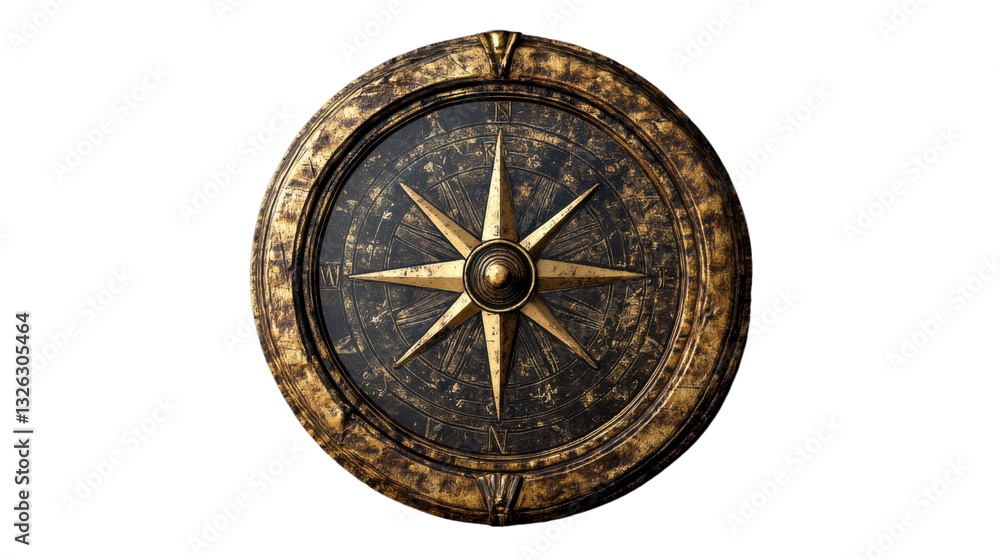 Fototapeta premium old wooden wheel isolated