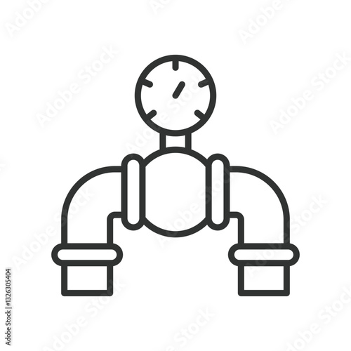 Gas Industry, icon in line design. Natural, extraction, gas production, gas pipeline, processing, reserves on white background vector. Gas Industry, editable stroke icon