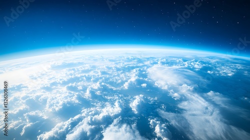Fototapeta Naklejka Na Ścianę i Meble -  Cinematic shot of planet earth globe clouds and space background