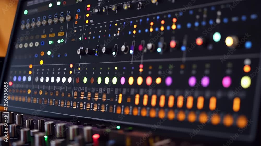 Animated audio spectrum equalizer displays sound activity in vibrant colors during music playback session, nimated audio spectrum / equalizer in action Animated audio spectrum equalizer displays sound activity in vibrant colors during music playback session, nimated audio spectrum / equalizer in action