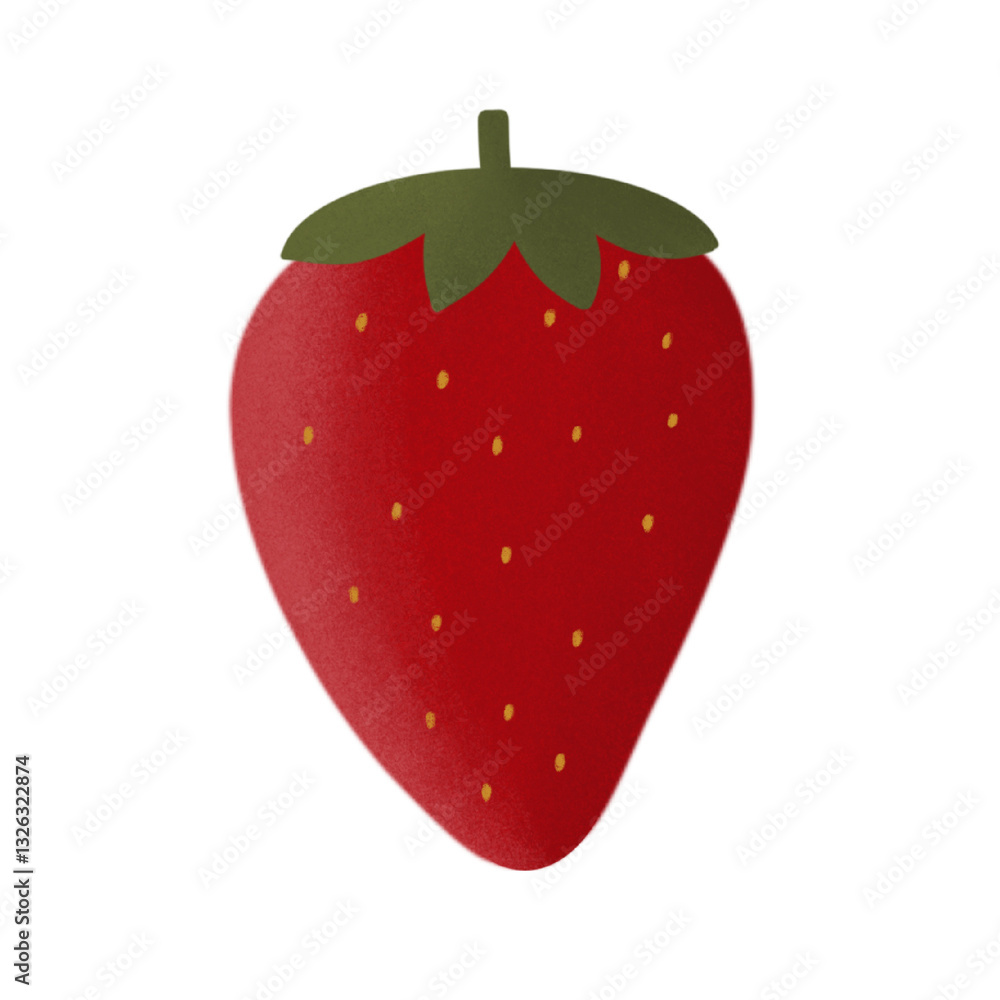 Fototapeta premium Hand-Drawn Strawberry Illustration
