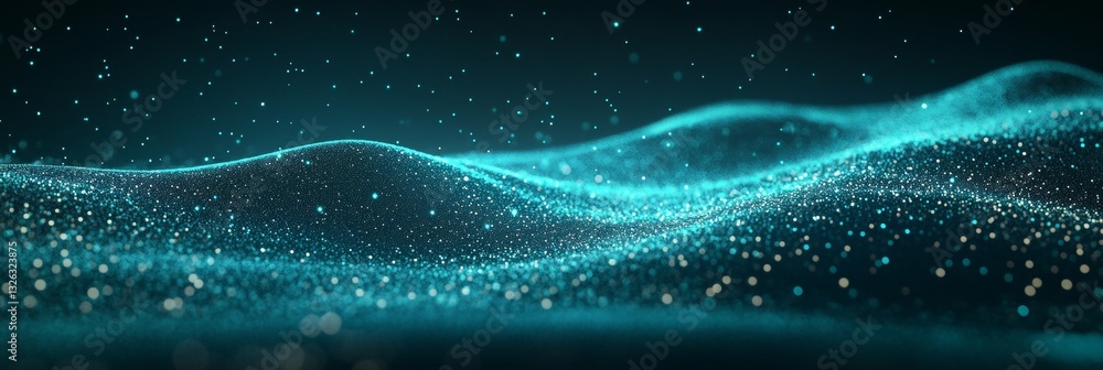 Abstract Blue Particles Background. Dynamic Digital Wave of Particles. Big Data Visualization. Abstract Blue Particles Background. Dynamic Digital Wave of Particles. Big Data Visualization.