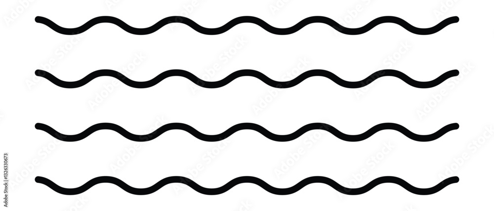 wave line icon set. wave for sea icon on white background. wave line icon set. wave for sea icon on white background.