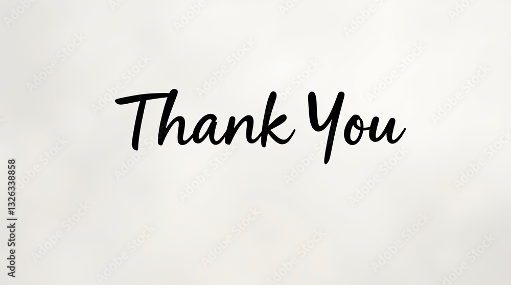 Fototapeta premium Thank You lettering in a hand drawn style