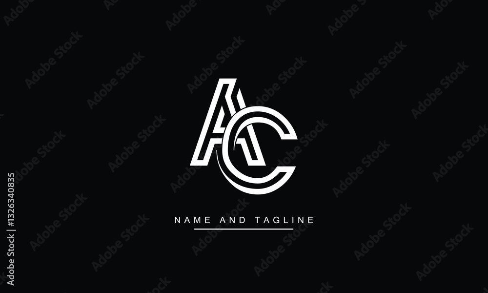 Fototapeta premium AC,CA Abstract Letters Logo Monogram