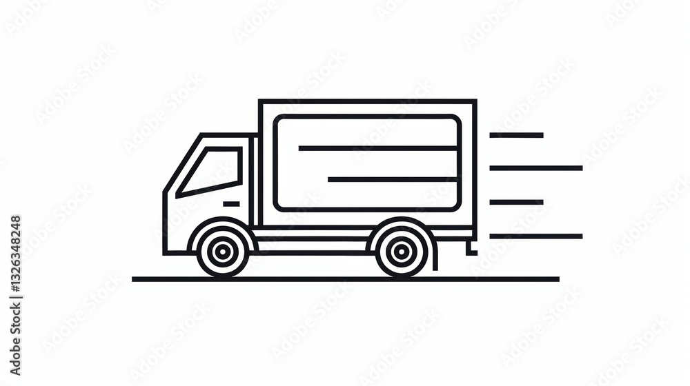 Efficient Moving Delivery Truck Vector Icon: Ideal for Transportation - Related Apps and Websites Efficient Moving Delivery Truck Vector Icon: Ideal for Transportation - Related Apps and Websites
